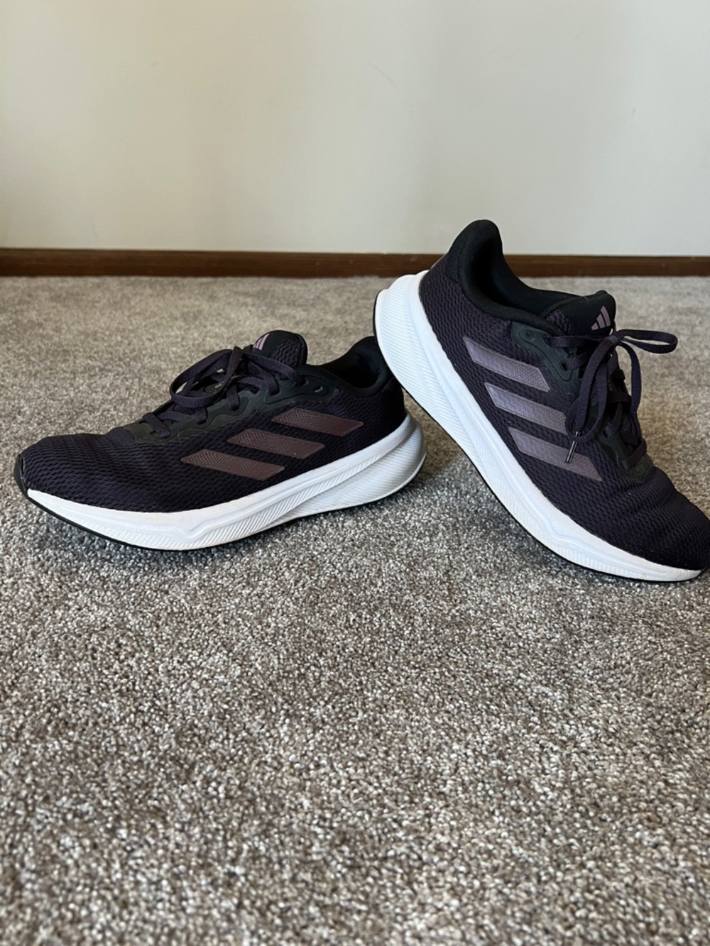 adidas Women’s Purple & Black Athletic Sneakers - White & Black Sole